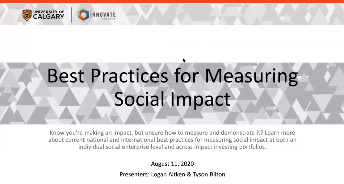 RECORDING Best Practices for Measuring Social Impact Healthy Aging